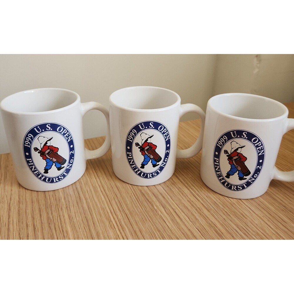 US Open Pinehurst 1999 Set of 3 Coffee Mugs